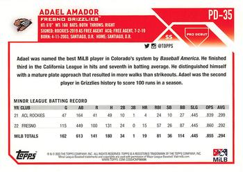 2023 Topps Pro Debut #PD-35 Adael Amador Back