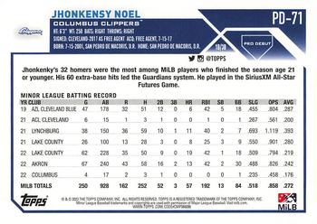2023 Topps Pro Debut #PD-71 Jhonkensy Noel Back
