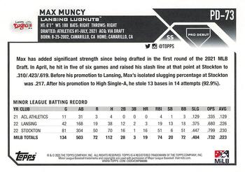 2023 Topps Pro Debut #PD-73 Max Muncy Back