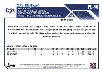 2023 Topps Pro Debut #PD-90 Xavier Isaac Back