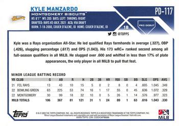 2023 Topps Pro Debut #PD-117 Kyle Manzardo Back