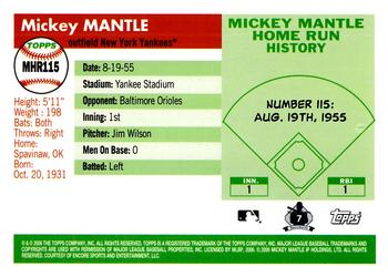 2006 Topps Updates & Highlights - Mickey Mantle Home Run History #MHR115 Mickey Mantle Back