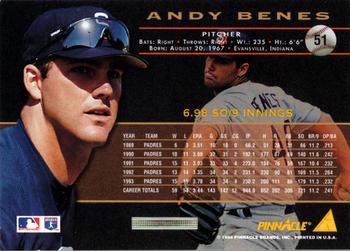 1994 Pinnacle #51 Andy Benes Back