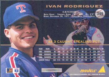 1994 Pinnacle #349 Ivan Rodriguez Back