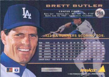 1994 Pinnacle #369 Brett Butler Back