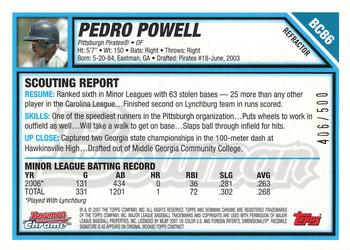 2007 Bowman - Chrome Prospects Refractors #BC86 Pedro Powell Back