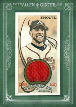 2023 Topps Allen & Ginter - Mini Framed Relics #MFR-JSM John Smoltz Front