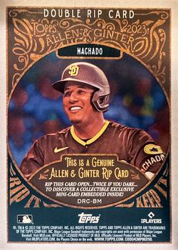 2023 Topps Allen & Ginter - A&G Dual Rip Cards #DRC-BM Xander Bogaerts / Manny Machado Back