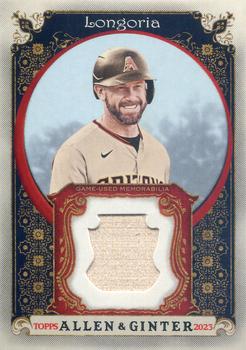 2023 Topps Allen & Ginter - Allen & Ginter Full-Size Relics Series B #AGRB-EL Evan Longoria Front