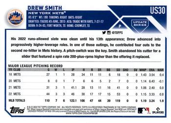 2023 Topps Update - Silver Pattern Foilboard #US30 Drew Smith Back