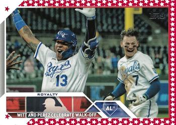 2023 Topps Update - Independence Day #US36 Royalty (Salvador Perez / Bobby Witt Jr.) Front
