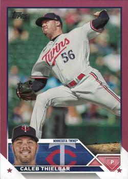 2023 Topps Update - Mother's Day Hot Pink #US258 Caleb Thielbar Front