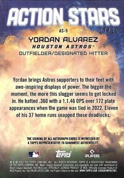 2023 Topps Update - Action Stars Autographs #AS-9 Yordan Alvarez Back