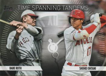 2023 Topps Update - Time Spanning Tandems #TS-1 Babe Ruth / Shohei Ohtani Front