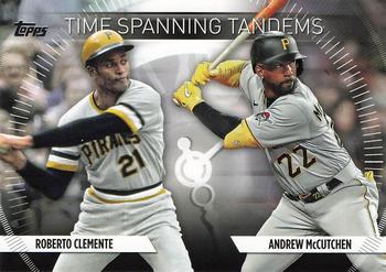 2023 Topps Update - Time Spanning Tandems #TS-28 Roberto Clemente / Andrew McCutchen Front