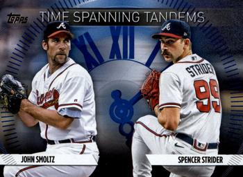 2023 Topps Update - Time Spanning Tandems Blue #TS-19 Spencer Strider / John Smoltz Front