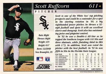1994 Score #611 Scott Ruffcorn Back