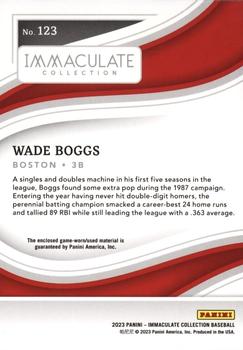 2023 Panini Immaculate Collection - Red #123 Wade Boggs Back