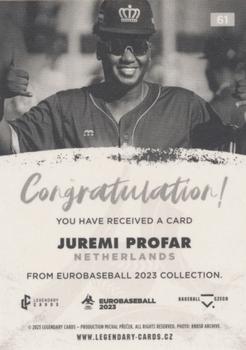 2023 Legendary Cards WBSC Eurobaseball 2023 #61 Juremi Profar Back