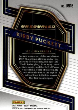 2023 Panini Select - Unequaled #UN16 Kirby Puckett Back