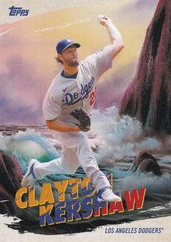 2023 Topps x Bob Ross: The Joy of Baseball - Painting the Corners #PC-8 Clayton Kershaw Front