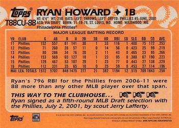 2023 Topps Update - 1988 Topps Baseball 35th Anniversary Chrome Silver Pack #T88CU-88 Ryan Howard Back