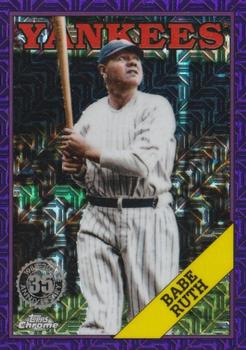 2023 Topps Update - 1988 Topps Baseball 35th Anniversary Chrome Silver Pack Purple #T88CU-44 Babe Ruth Front