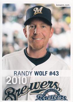 2010 Milwaukee Brewers Police - Franklin Police Department, Franklin Noon Lions Club #NNO Randy Wolf Front