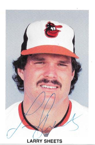 1984 Baltimore Orioles Postcards #NNO Larry Sheets Front