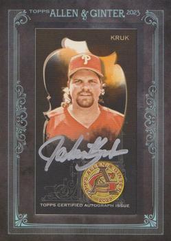 2023 Topps Allen & Ginter X - Framed Mini Autographs Black Frame #MA-JK John Kruk Front