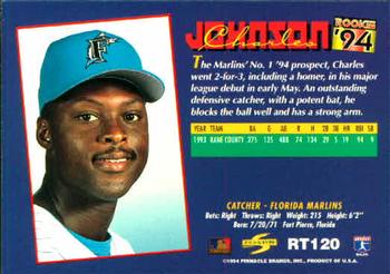 1994 Score Rookie & Traded #RT120 Charles Johnson Back