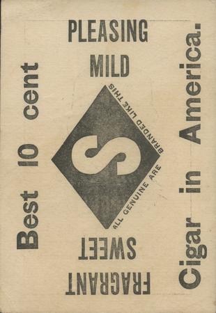 1889 Diamond S Cigars Boston Beaneaters (N526) #NNO Kid Madden Back