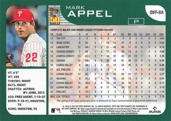 2023 Topps Archives - Fan Favorites Autographs #01FF-MA Mark Appel Back