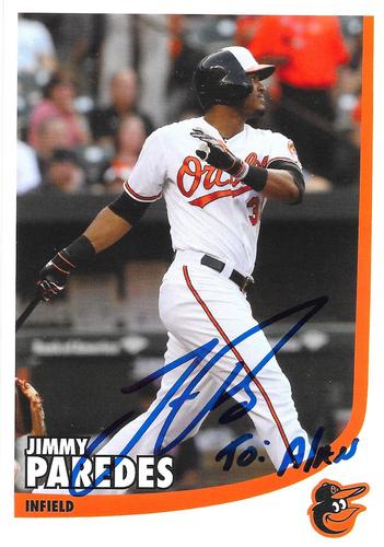 2015 Baltimore Orioles Photocards #NNO Jimmy Paredes Front