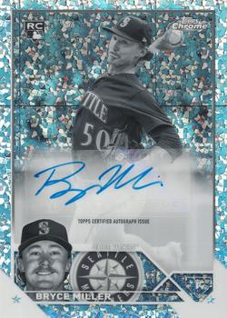 2023 Topps Chrome Update - Autographs B&W Mini Diamond #AC-BMI Bryce Miller Front