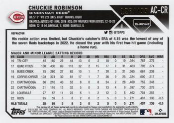 2023 Topps Chrome Update - Autographs Refractor #AC-CR Chuckie Robinson Back