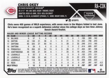 2023 Topps Chrome Update - Autographs Blue RayWave #RA-COK Chris Okey Back