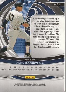 2023 Panini Chronicles - Spectra #35 Alex Rodriguez Back