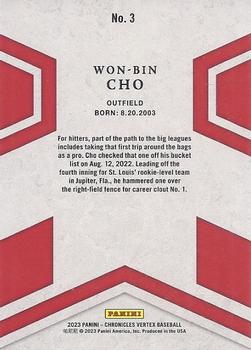 2023 Panini Chronicles - Vertex #3 Won-Bin Cho Back