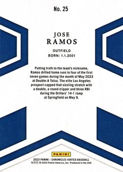 2023 Panini Chronicles - Vertex #25 Jose Ramos Back