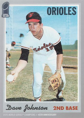 2015 Topps Cardboard Icons Baltimore Orioles 1970 World Series Champions 45th Anniversary 5x7 #45 Dave Johnson Front