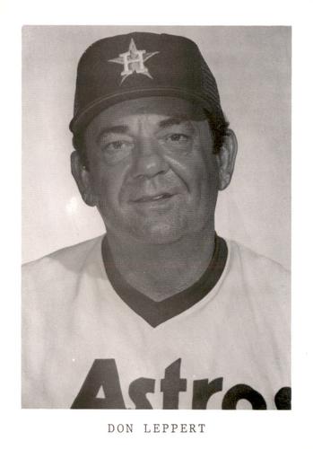 1984 Houston Astros Photocards #NNO Don Leppert Front