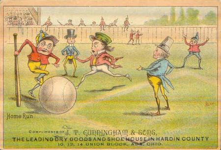 1880 Horizontal Brownies Baseball Comics (H804-19) #NNO Home Run. Front