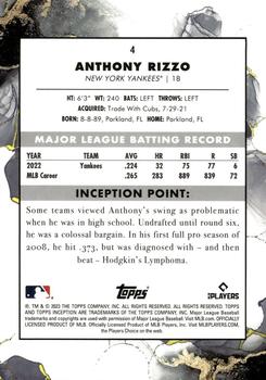 2023 Topps Inception #4 Anthony Rizzo Back