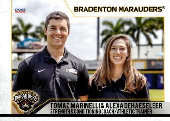 2023 Choice Bradenton Marauders #NNO Tomaz Marinelli / Alexa Dehaeseleer Front