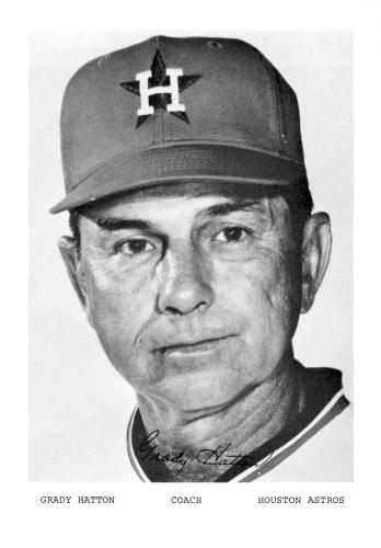 1973 Houston Astros Photocards #NNO Grady Hatton Front