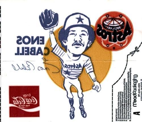 1978 Coca-Cola Houston Astros Transfers #NNO Enos Cabell Front