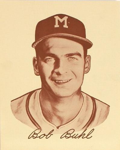 1954 Preferred Products Milwaukee Braves #NNO Bob Buhl Front