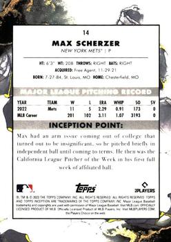 2023 Topps Inception - Blue #14 Max Scherzer Back