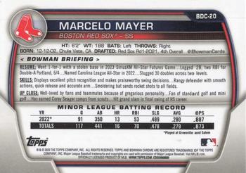 2023 Bowman Draft - Chrome #BDC-20 Marcelo Mayer Back